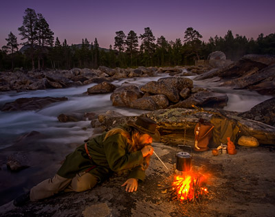 Bushcraft camping. Norway. Fine Art Landscape Photography by Gary Waidson