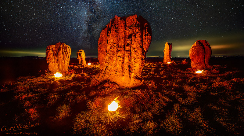 Duddo Circle of Fire -   Waylandscape. Fine Art Landscape Photography by Gary Waidson