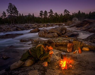 Bushcraft Camping in Norway. 